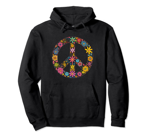 Peace Sign 60S 70S Hippie Boho 60 Hoodie - Custom Art Print Unisex - T-Shirt, Sweatshirt, Hoodie