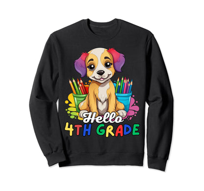 Hello 4Th Grade Back To School Sweatshirt - Streetwear Style for Adults - T-Shirt, Sweatshirt, Hoodie
