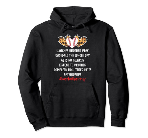 Baseball Sister Life Baseball Hoodie - Casual Everyday Wear for Adults - T-Shirt, Sweatshirt, Hoodie