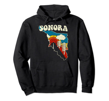 Sonora Mexican State Rainbow Mexico Hoodie - Aesthetic Graphic for Adults - T-Shirt, Sweatshirt, Hoodie