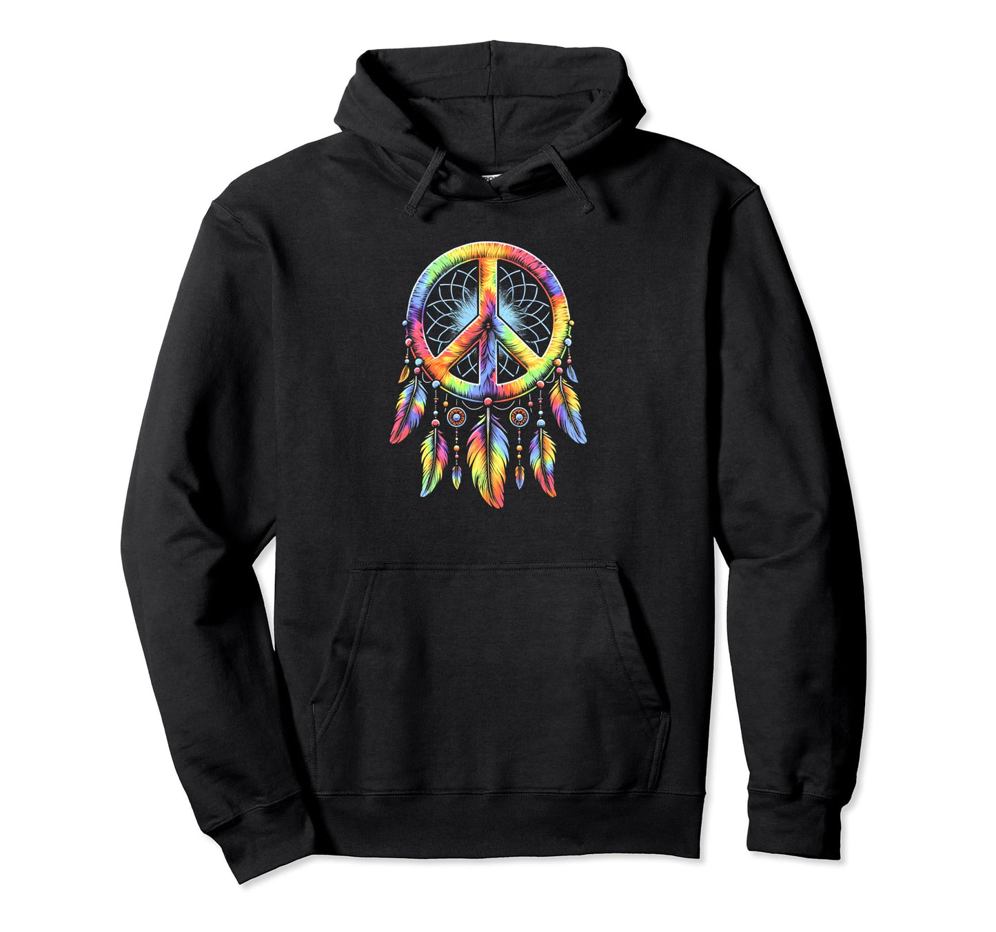60S 70S Hippie Tie Dye Peace Sign Hoodie - Aesthetic Graphic for Adults - T-Shirt, Sweatshirt, Hoodie