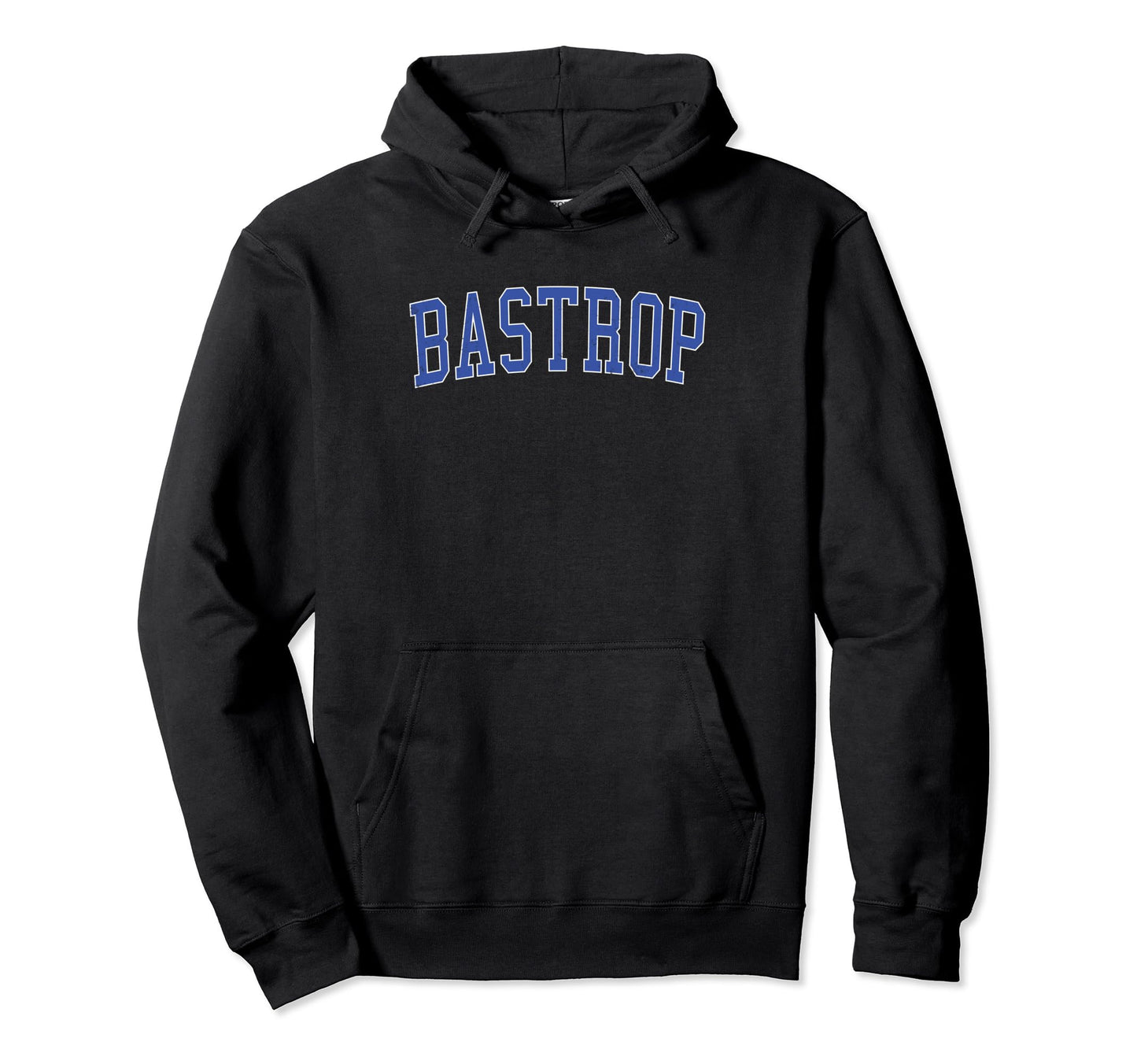 Bastrop La Distressed Blue Varsity Hoodie - Graphic Print Unisex - T-Shirt, Sweatshirt, Hoodie