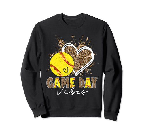 Bleached Softball Game Day Vibes Sweatshirt - Streetwear Style for Adults - T-Shirt, Sweatshirt, Hoodie