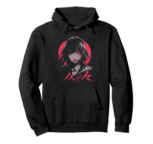 Goth Grunge Demon Anime Waifu Horror Hoodie - Unique Graphic for Adults - T-Shirt, Sweatshirt, Hoodie