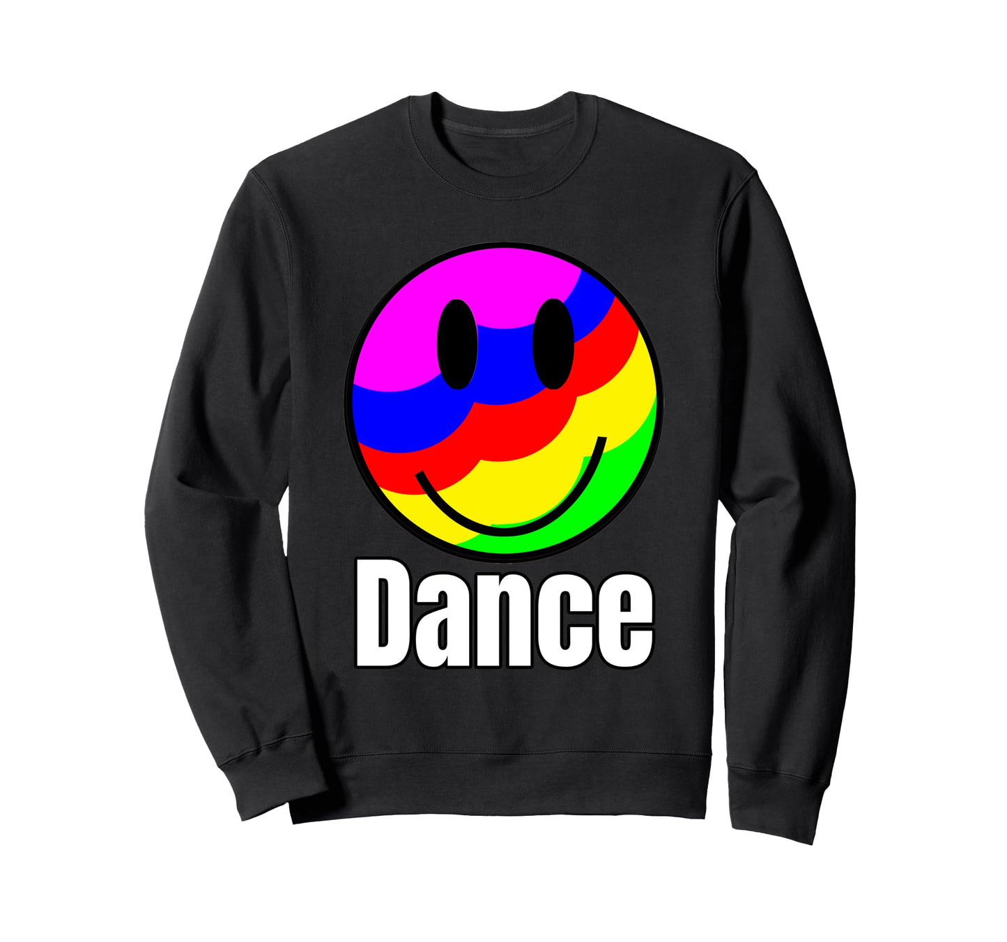 Smile Face Happy Bright Rainbow Sweatshirt - Fun Novelty Design Men Women - T-Shirt, Sweatshirt, Hoodie
