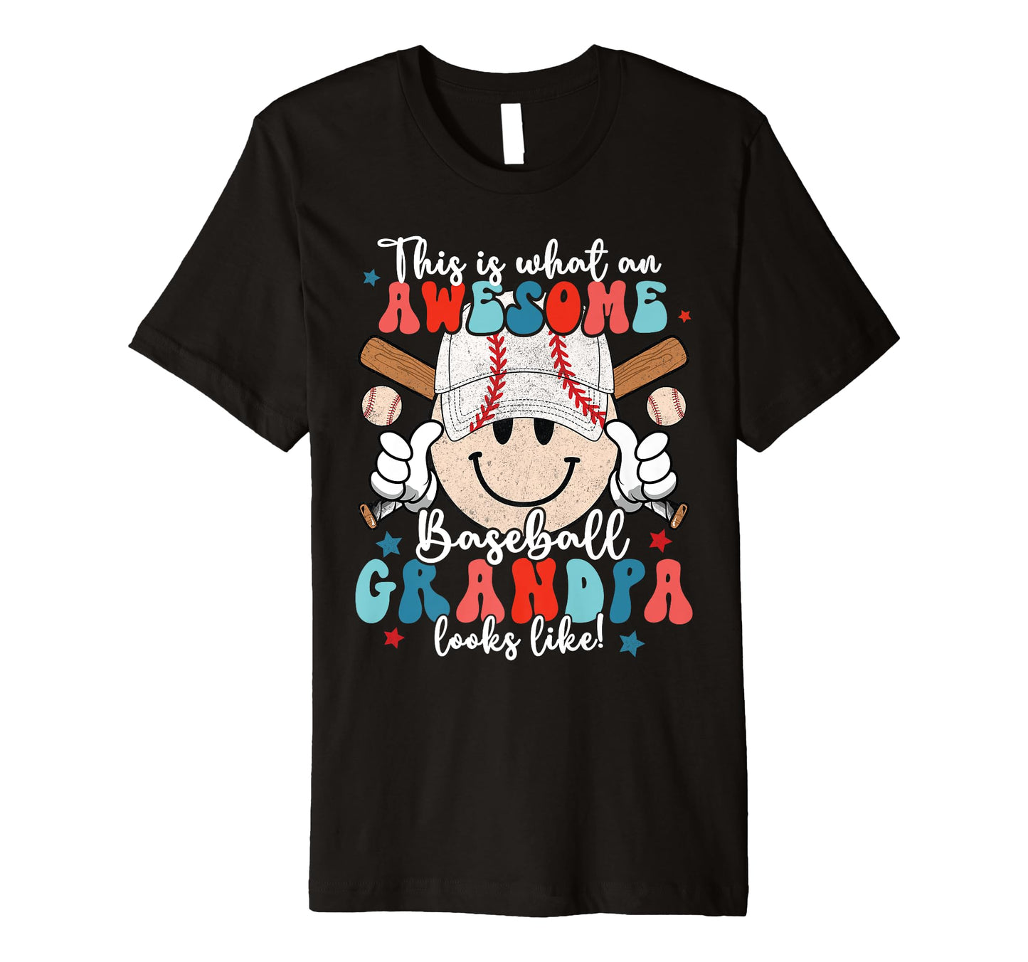 Mens Awesome Baseball Grandpa Looks T-Shirt - Fun Novelty Design Unisex - T-Shirt, Sweatshirt, Hoodie
