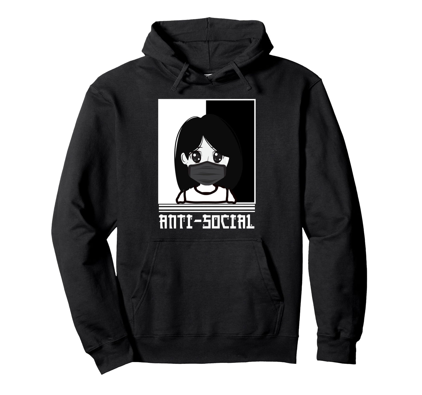 Anti Social Japanese Aesthetic Hoodie - Streetwear Style for Adults - T-Shirt, Sweatshirt, Hoodie