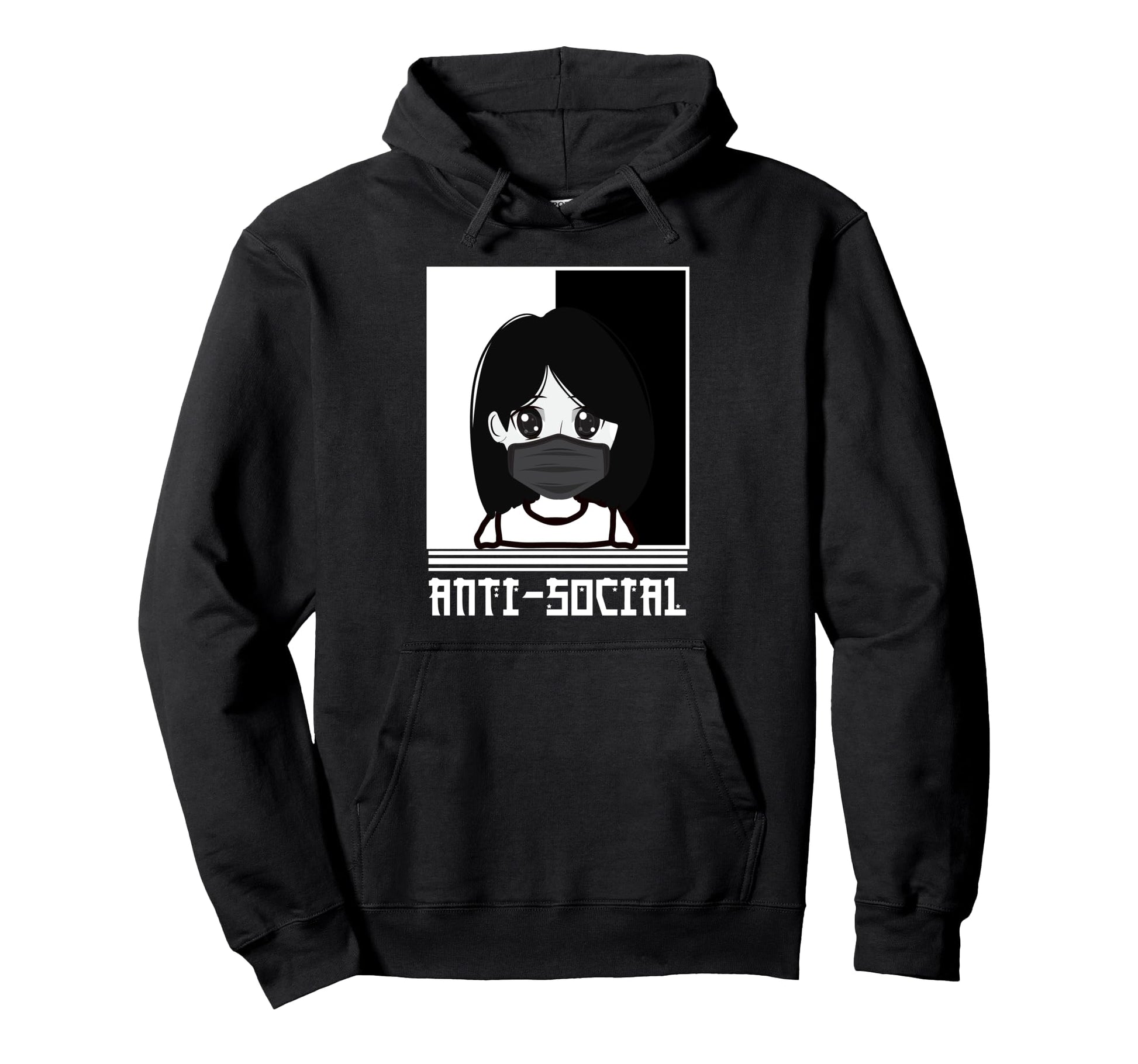 Anti Social Japanese Aesthetic Hoodie - Streetwear Style for Adults - T-Shirt, Sweatshirt, Hoodie