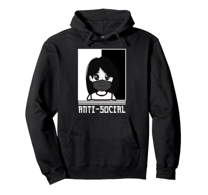 Anti Social Japanese Aesthetic Hoodie - Streetwear Style for Adults - T-Shirt, Sweatshirt, Hoodie
