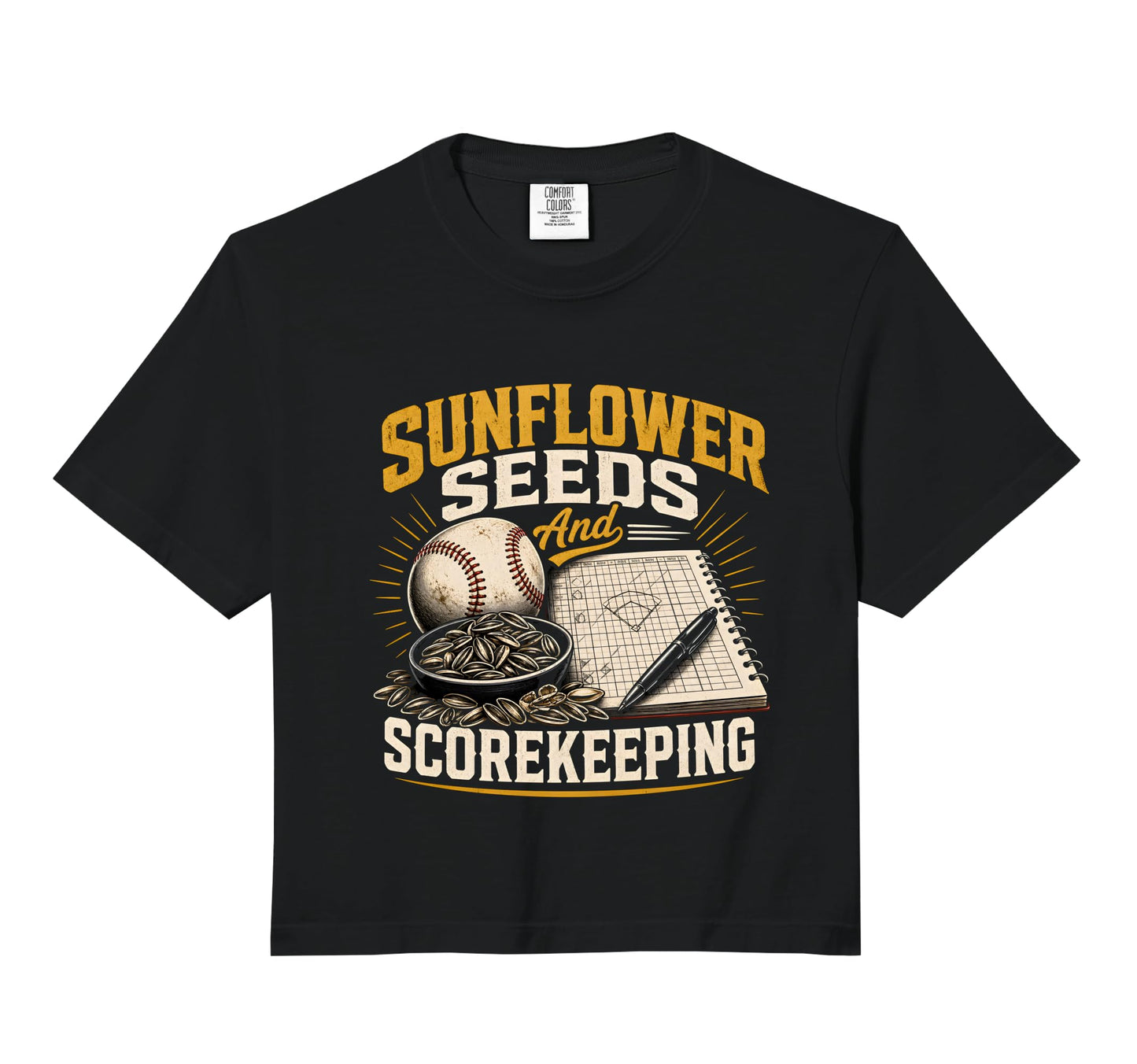 Funny Baseball Sunflower Seeds Joke Comfort Hoodie - Graphic Print Unisex - T-Shirt, Sweatshirt, Hoodie