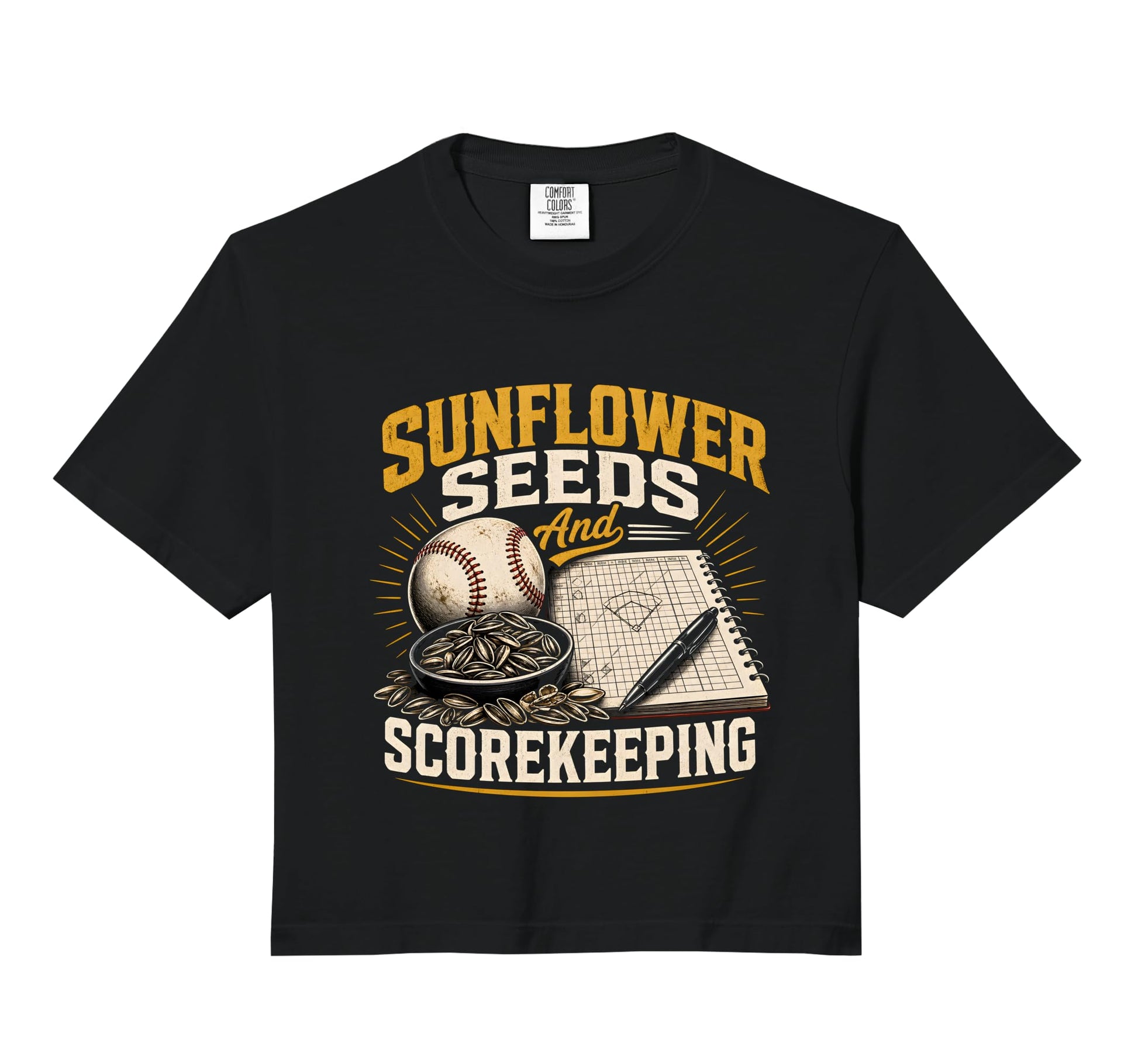 Funny Baseball Sunflower Seeds Joke Comfort Hoodie - Graphic Print Unisex - T-Shirt, Sweatshirt, Hoodie