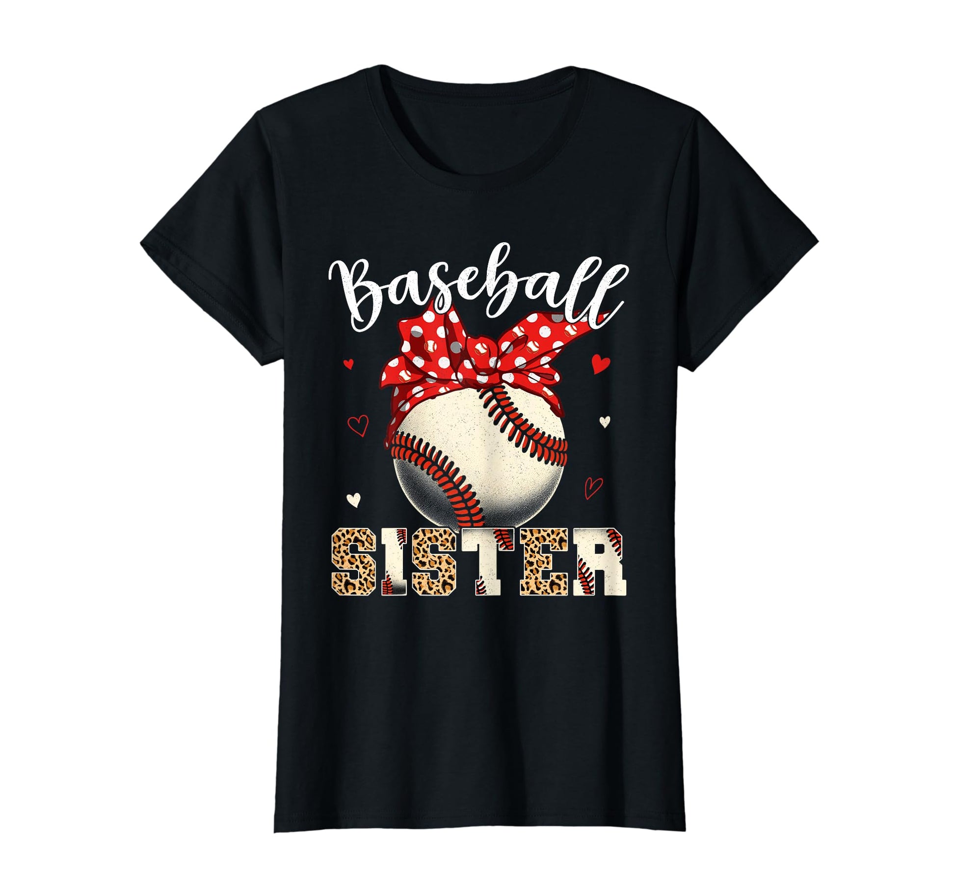 Baseball Sister Headband Leopard T-Shirt - Minimalist Print for Adults - T-Shirt, Sweatshirt, Hoodie
