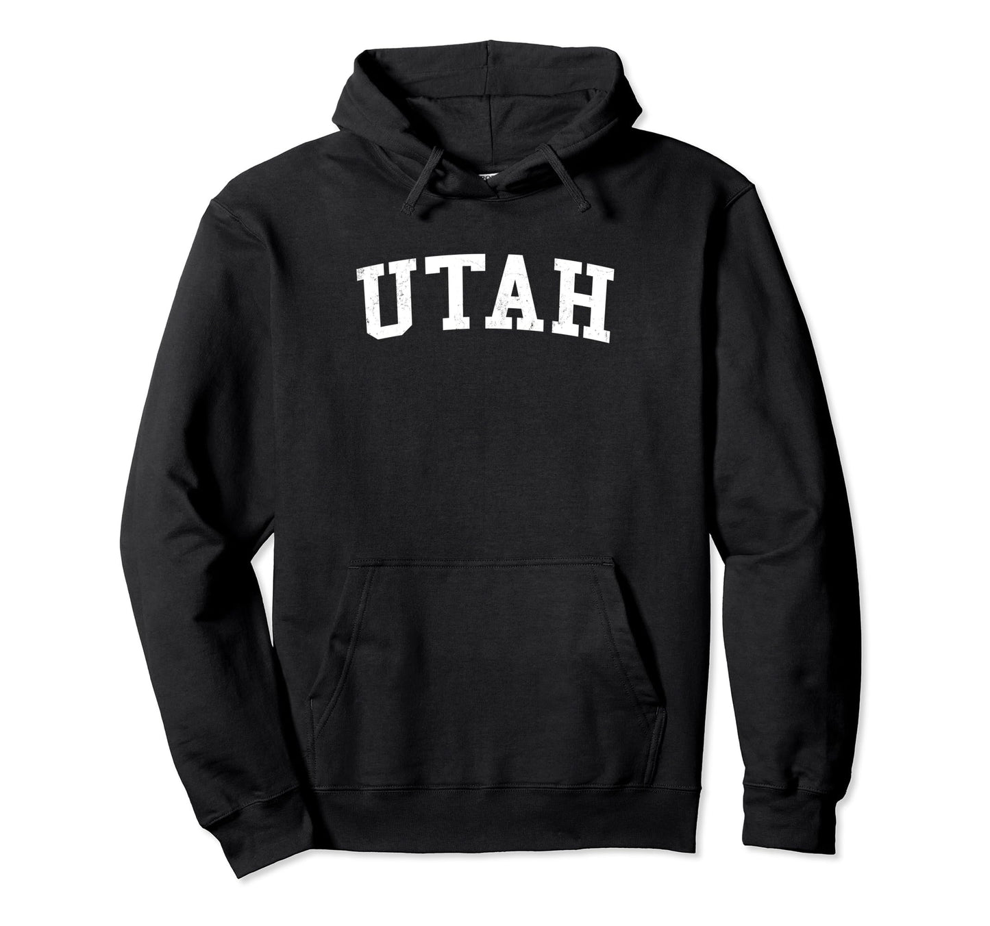 Utah Distressed White Varsity Text Hoodie - Trendy Graphic Men Women - T-Shirt, Sweatshirt, Hoodie