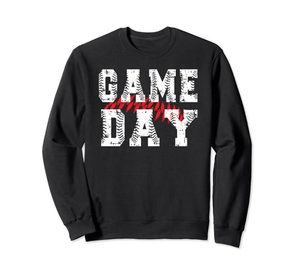 Baseball Game Day Baseball Fans Sweatshirt - Custom Art Print Men Women - T-Shirt, Sweatshirt, Hoodie