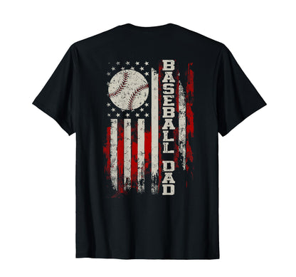 Patriotic Baseball Dad Us Flag T-Shirt - Streetwear Style Men Women - T-Shirt, Sweatshirt, Hoodie
