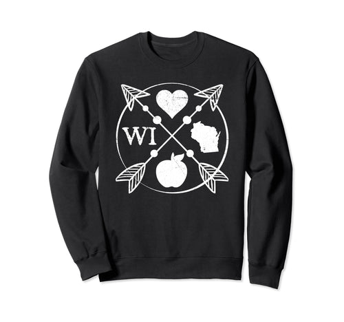 Wisconsin Teacher Arrow Home State Sweatshirt - Unique Graphic for Adults - T-Shirt, Sweatshirt, Hoodie