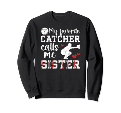 My Favorite Baseball Catcher Sweatshirt - Minimalist Print for Adults - T-Shirt, Sweatshirt, Hoodie