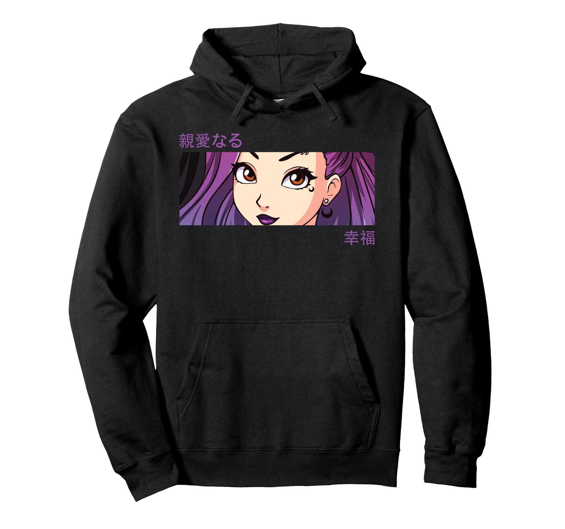 Anime Eyes Japan Culture Art Hoodie - Fun Novelty Design for Adults - T-Shirt, Sweatshirt, Hoodie