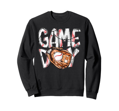 Game Day Baseball Softball Heart Sweatshirt - Trendy Graphic for Adults - T-Shirt, Sweatshirt, Hoodie