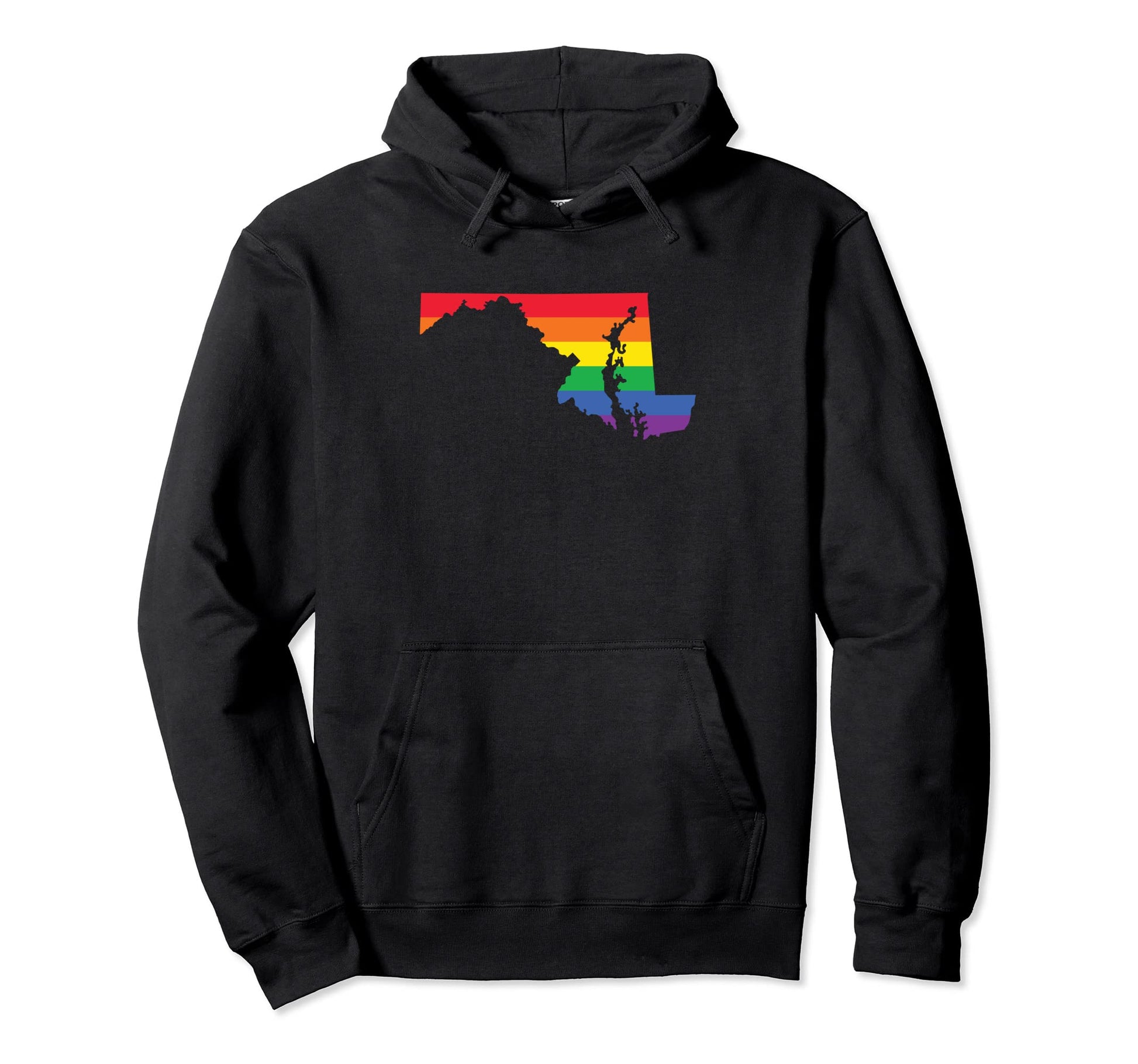 Maryland Lgbtq Rainbow Flag Gay Pride Hoodie - Streetwear Style Men Women - T-Shirt, Sweatshirt, Hoodie