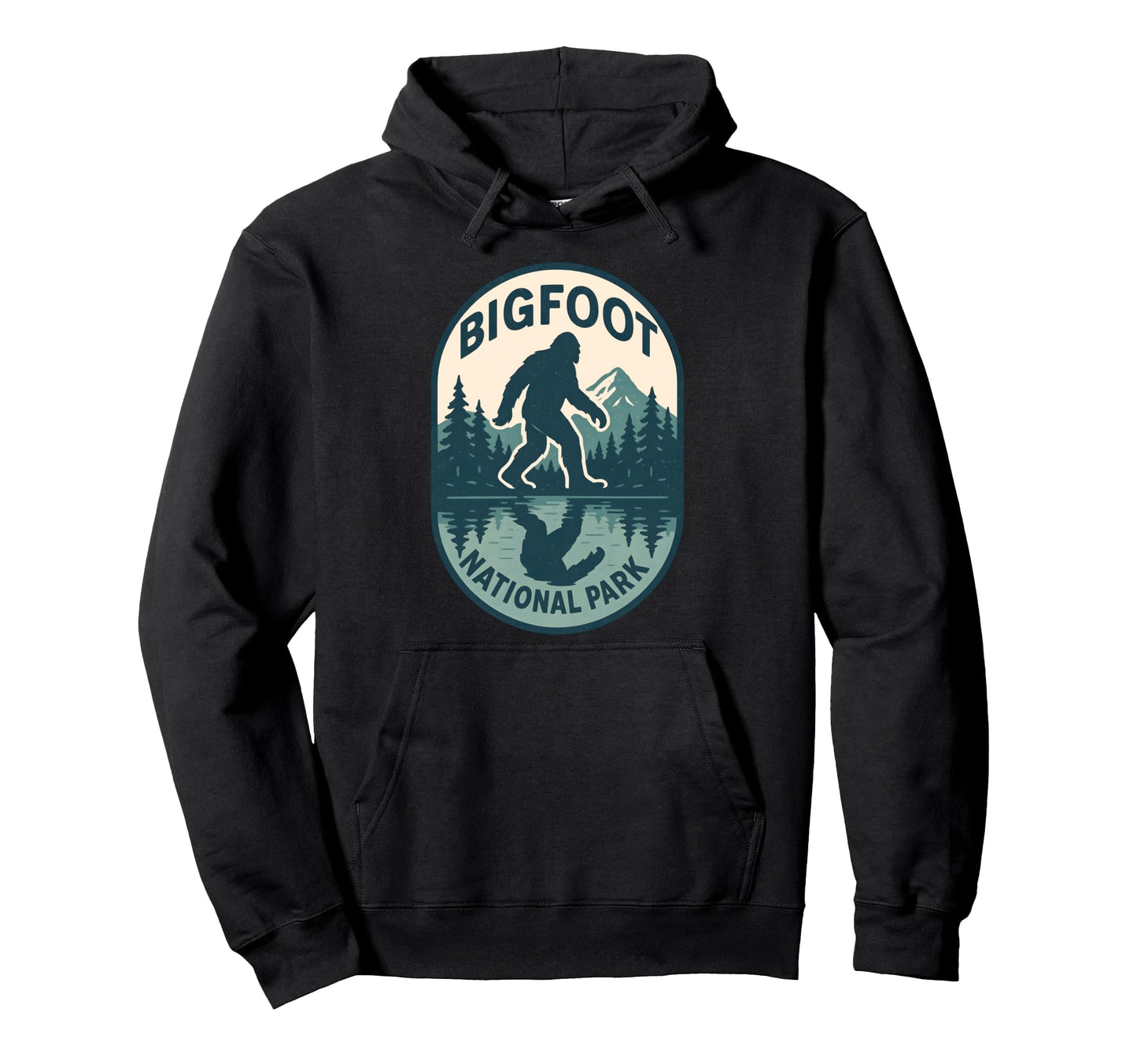Bigfoot National Park Camping Hoodie - Fun Novelty Design for Adults - T-Shirt, Sweatshirt, Hoodie