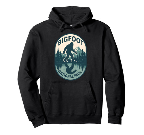 Bigfoot National Park Camping Hoodie - Fun Novelty Design for Adults - T-Shirt, Sweatshirt, Hoodie