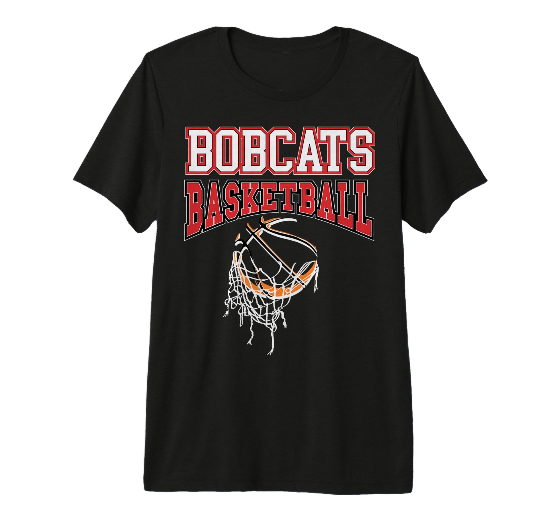 Red Bobcats Basketball Mom Game Day T-Shirt - Fun Novelty Design Unisex - T-Shirt, Sweatshirt, Hoodie