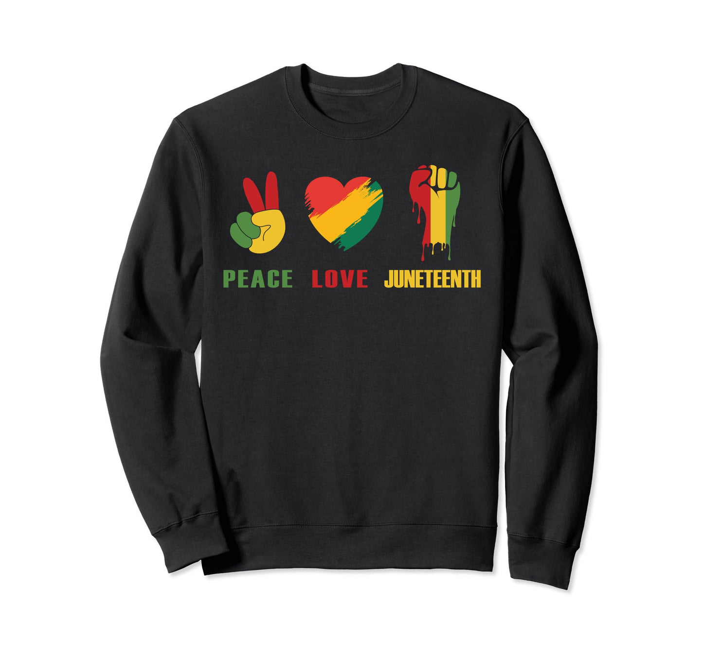 Independence Day Black Pride Peace Sweatshirt - Streetwear Style Unisex - T-Shirt, Sweatshirt, Hoodie
