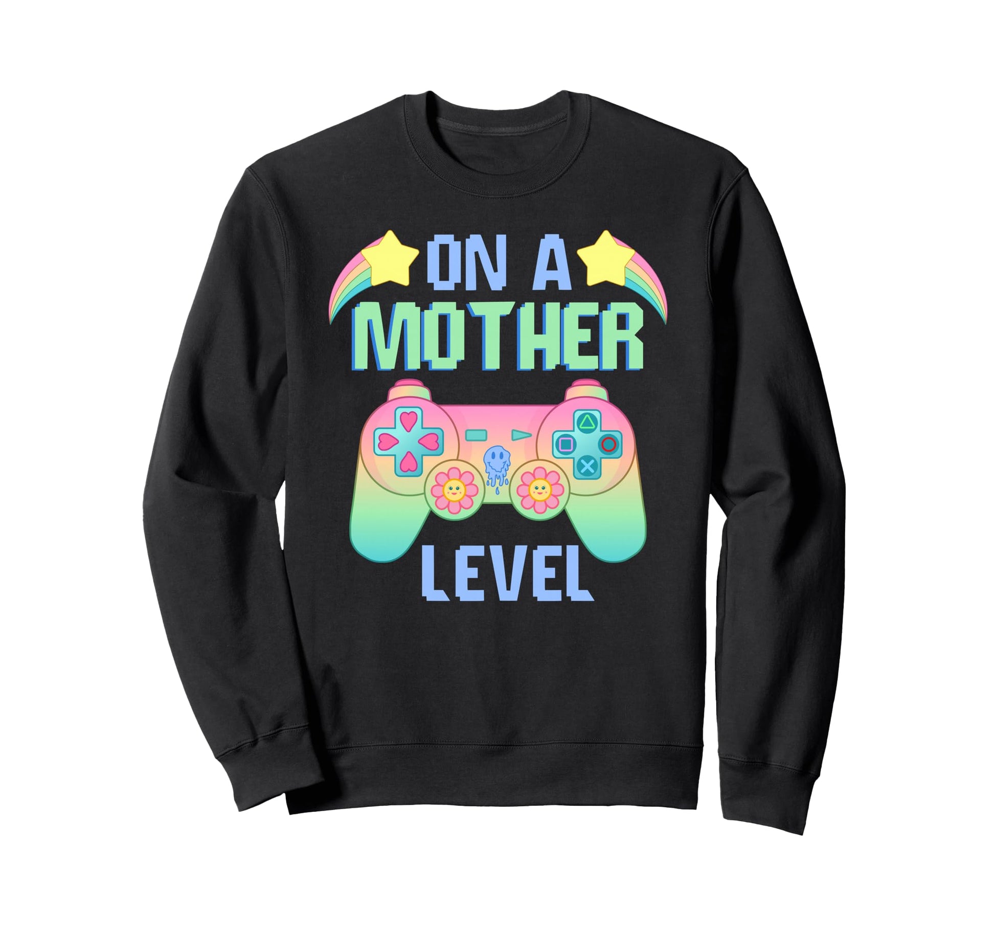 Funny Mothers Day Mother Level Gamer Sweatshirt - Aesthetic Graphic Unisex - T-Shirt, Sweatshirt, Hoodie