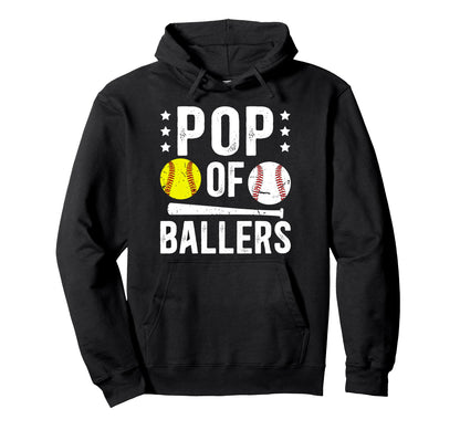 Pop Ballers Proud Baseball Softball Pop Hoodie - Aesthetic Graphic Unisex - T-Shirt, Sweatshirt, Hoodie