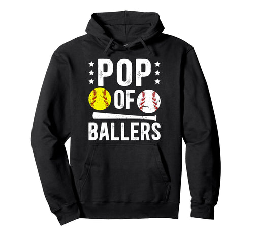 Pop Ballers Proud Baseball Softball Pop Hoodie - Aesthetic Graphic Unisex - T-Shirt, Sweatshirt, Hoodie