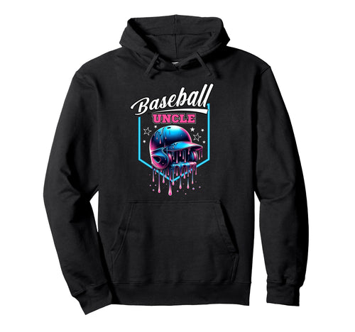 Baseball Uncle Ice Cream Drip Sprinkles Hoodie - Unique Graphic for Adults - T-Shirt, Sweatshirt, Hoodie