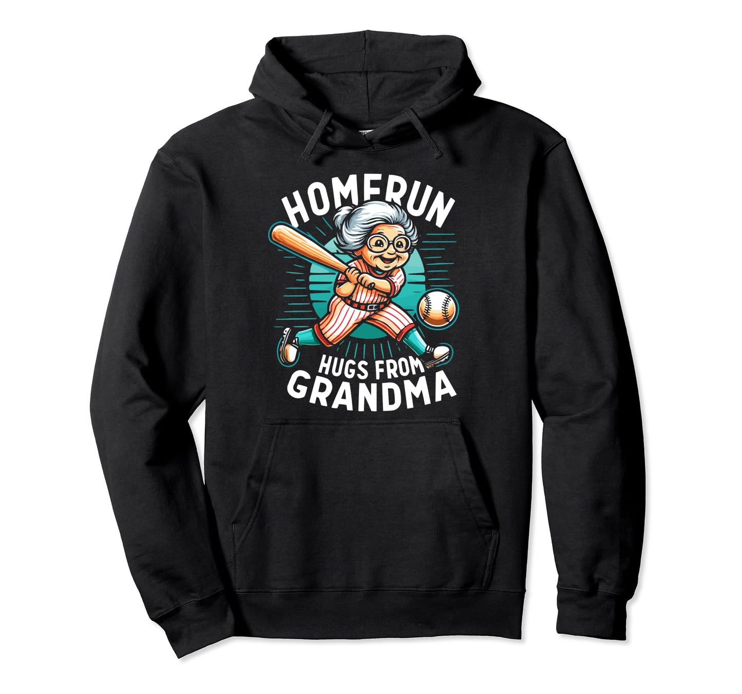 Baseball Grandma Grandmother Hoodie - Casual Everyday Wear Men Women - T-Shirt, Sweatshirt, Hoodie