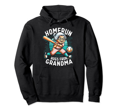 Baseball Grandma Grandmother Hoodie - Casual Everyday Wear Men Women - T-Shirt, Sweatshirt, Hoodie