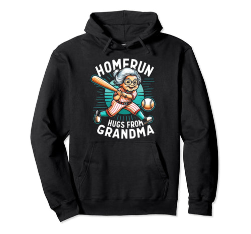 Baseball Grandma Grandmother Hoodie - Casual Everyday Wear Men Women - T-Shirt, Sweatshirt, Hoodie