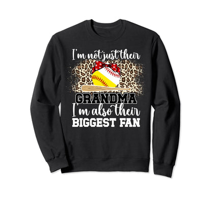 Their Biggest Fan Softball Sweatshirt - Custom Art Print for Adults - T-Shirt, Sweatshirt, Hoodie