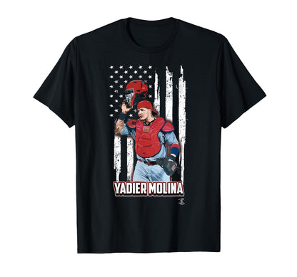 Yadier Molina Nation Flag T-Shirt - Fun Novelty Design Unisex - T-Shirt, Sweatshirt, Hoodie
