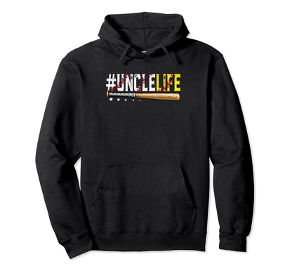 Funny Uncle Life Softball Baseball Hoodie - Trendy Graphic Men Women - T-Shirt, Sweatshirt, Hoodie