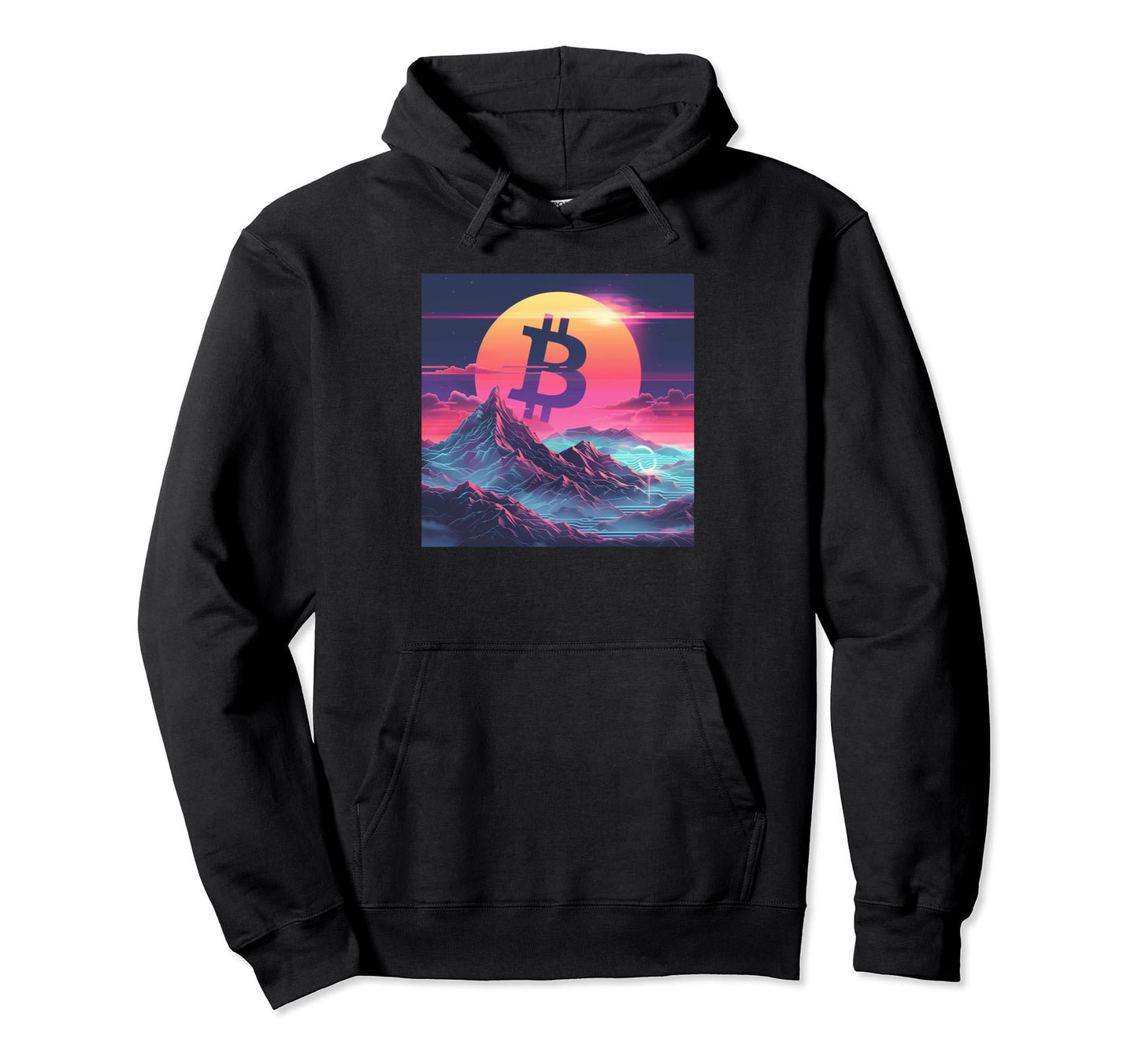Bitcoin Vaporwave Aesthetic 80S Btc Hoodie - Novelty Apparel Men Women - T-Shirt, Sweatshirt, Hoodie