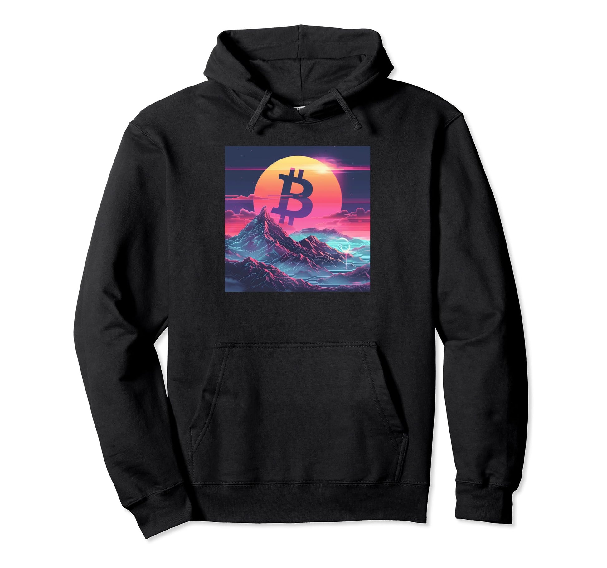 Bitcoin Vaporwave Aesthetic 80S Btc Hoodie - Novelty Apparel Men Women - T-Shirt, Sweatshirt, Hoodie
