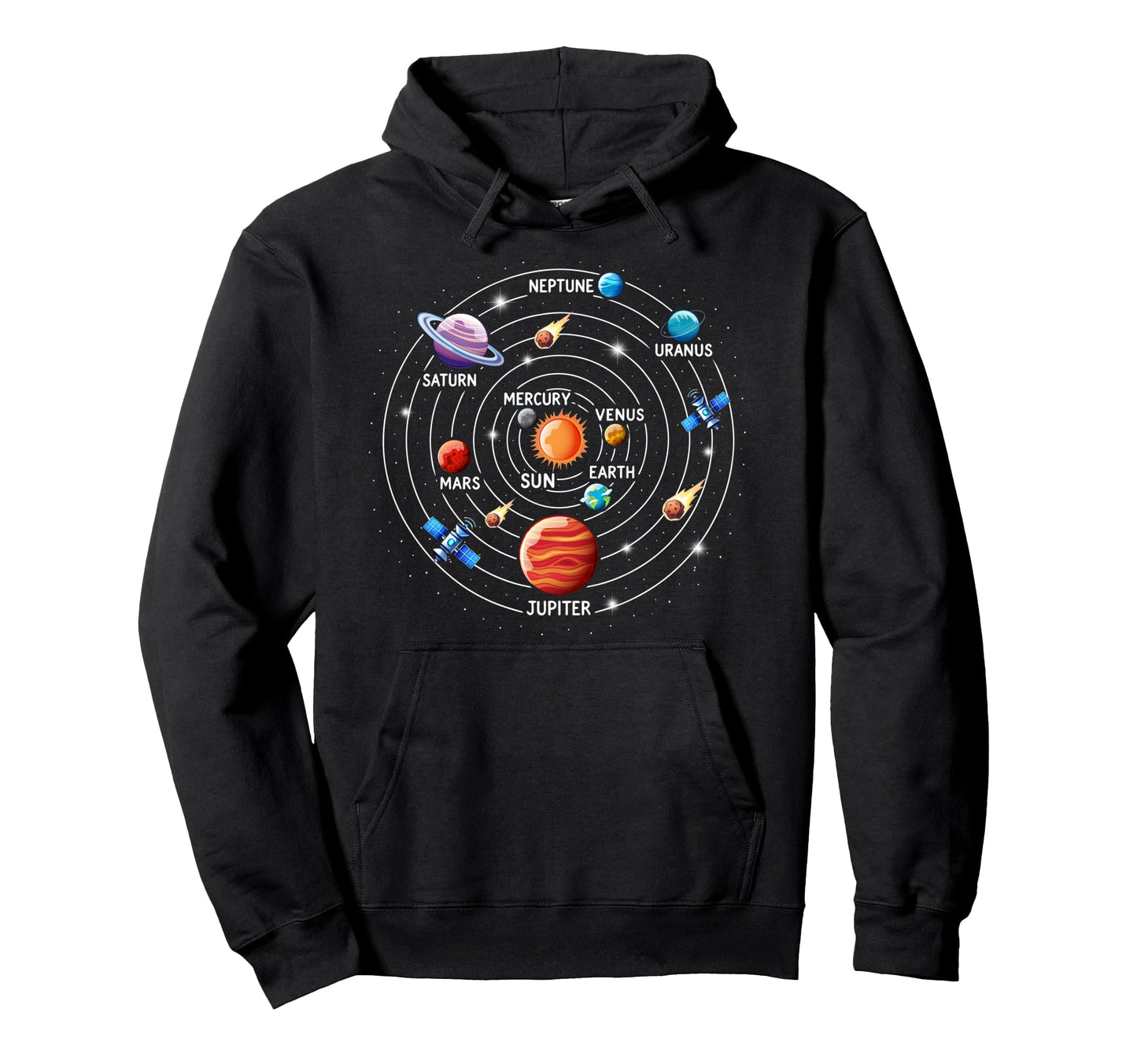 Funny Solar System Astronomy Space Video Hoodie - Streetwear Style Unisex - T-Shirt, Sweatshirt, Hoodie