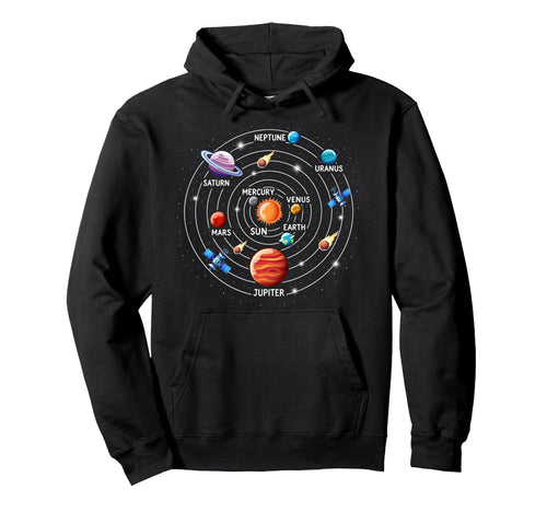 Funny Solar System Astronomy Space Video Hoodie - Streetwear Style Unisex - T-Shirt, Sweatshirt, Hoodie