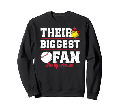 Their Biggest Fan Ballpark Sweatshirt - Casual Everyday Wear for Adults - T-Shirt, Sweatshirt, Hoodie