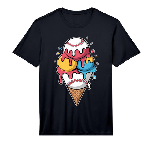 Mens Ice Cream Drip Baseball Bat T-Shirt - Minimalist Print for Adults - T-Shirt, Sweatshirt, Hoodie