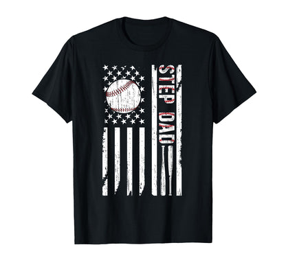 Baseball Step Dad Baseball Player T-Shirt - Trendy Graphic for Adults - T-Shirt, Sweatshirt, Hoodie
