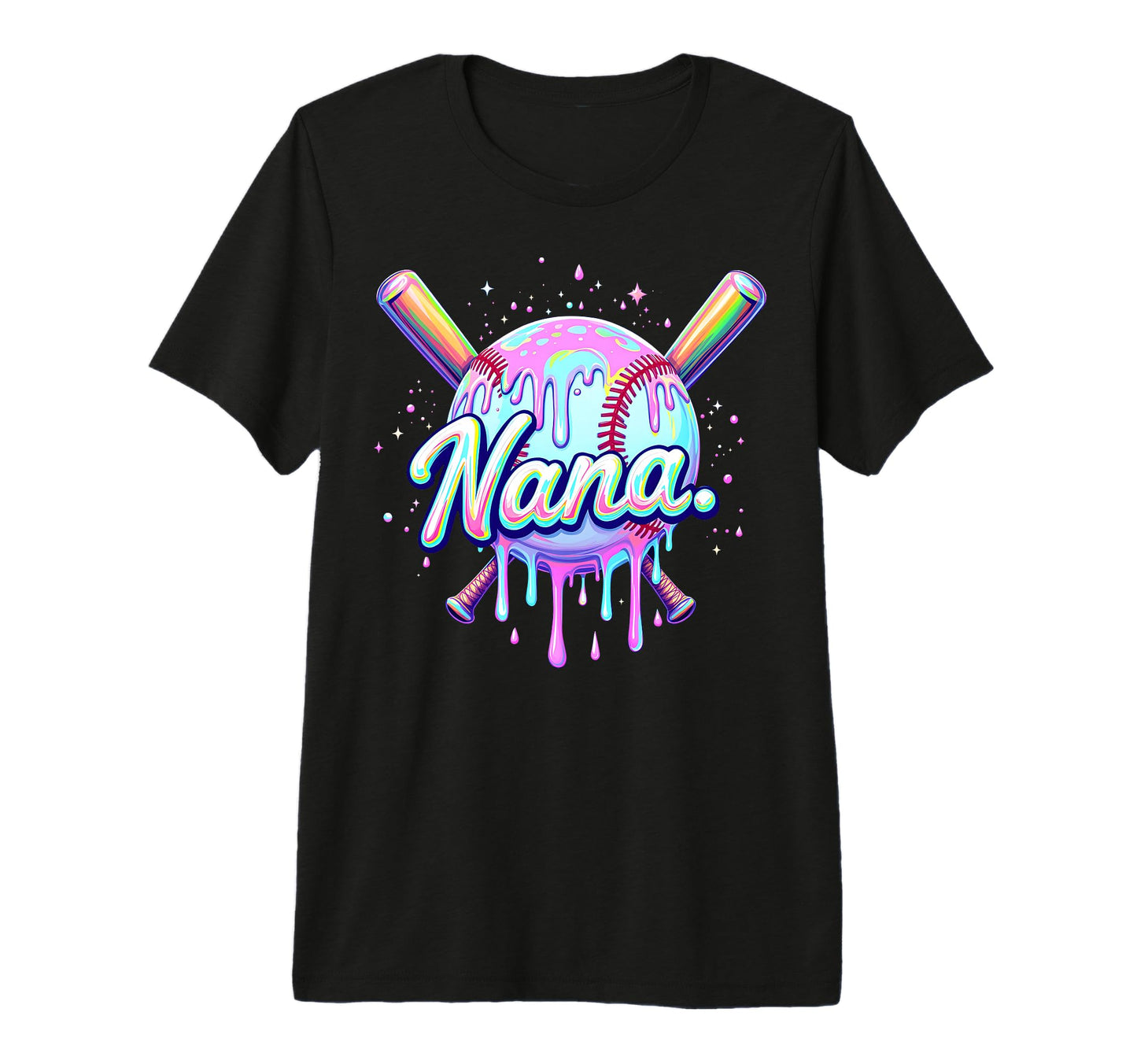 Baseball Drip Nana Tie Dye Baseball T-Shirt - Streetwear Style Men Women - T-Shirt, Sweatshirt, Hoodie