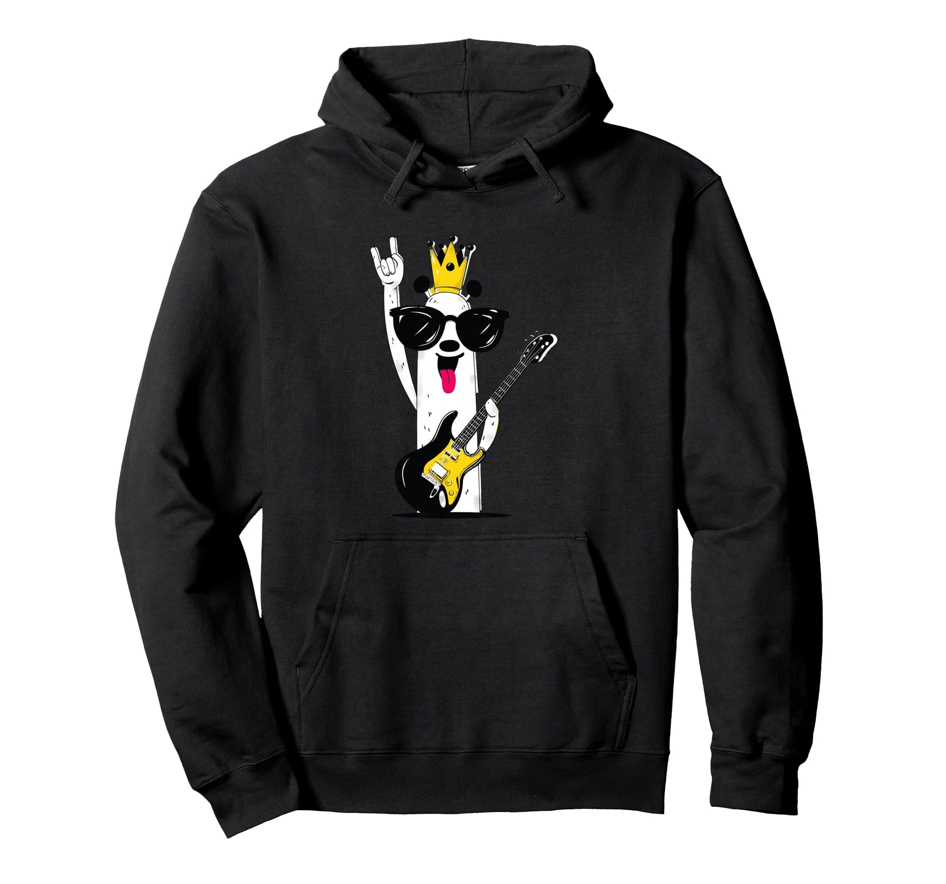 Panda Guitar Player Rock Music Hoodie - Unique Graphic for Adults - T-Shirt, Sweatshirt, Hoodie