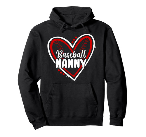 Baseball Nanny Heart Nanny Baseball Hoodie - Minimalist Print Unisex - T-Shirt, Sweatshirt, Hoodie