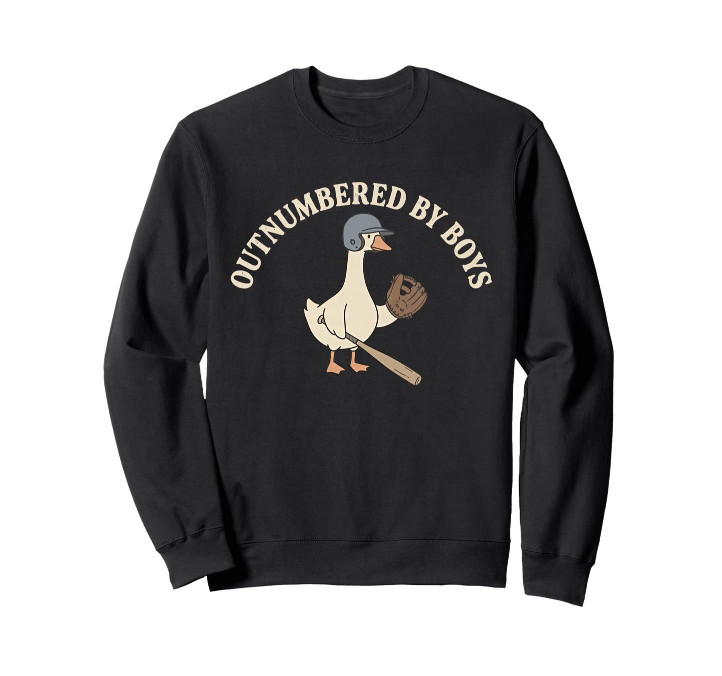 Outnumbered Baseball Goose Sweatshirt - Fun Novelty Design for Adults - T-Shirt, Sweatshirt, Hoodie