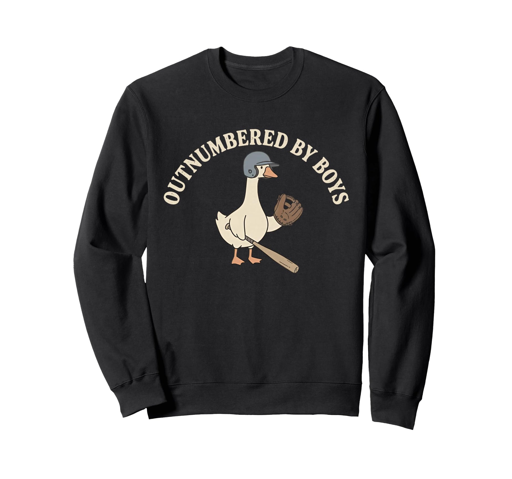 Outnumbered Baseball Goose Sweatshirt - Fun Novelty Design for Adults - T-Shirt, Sweatshirt, Hoodie
